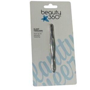 Beauty 360 Slant Tip Tweezers For Precision Hair Removal‎ stainless steel new.
